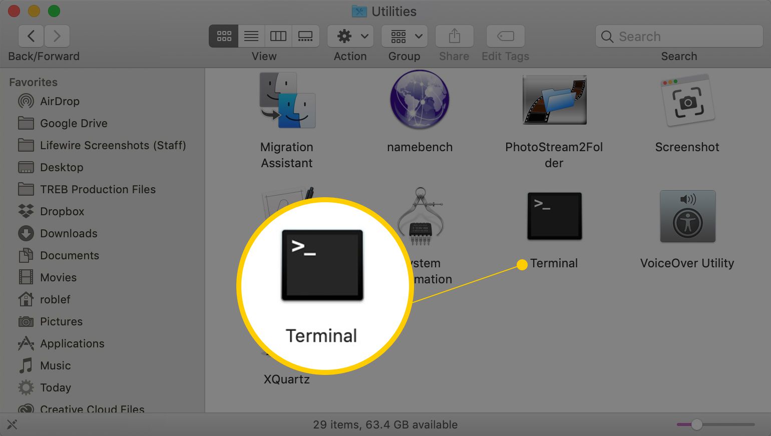 macbook pro terminal show hidden files