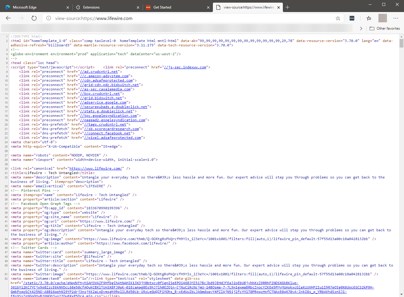 Comment afficher le code source d'une page Web