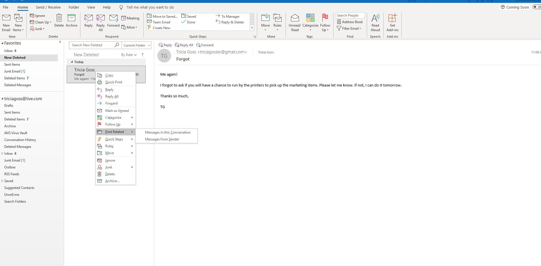 comment rechercher un mail par date dans outlook